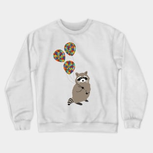 Autism Awareness Raccoon Crewneck Sweatshirt